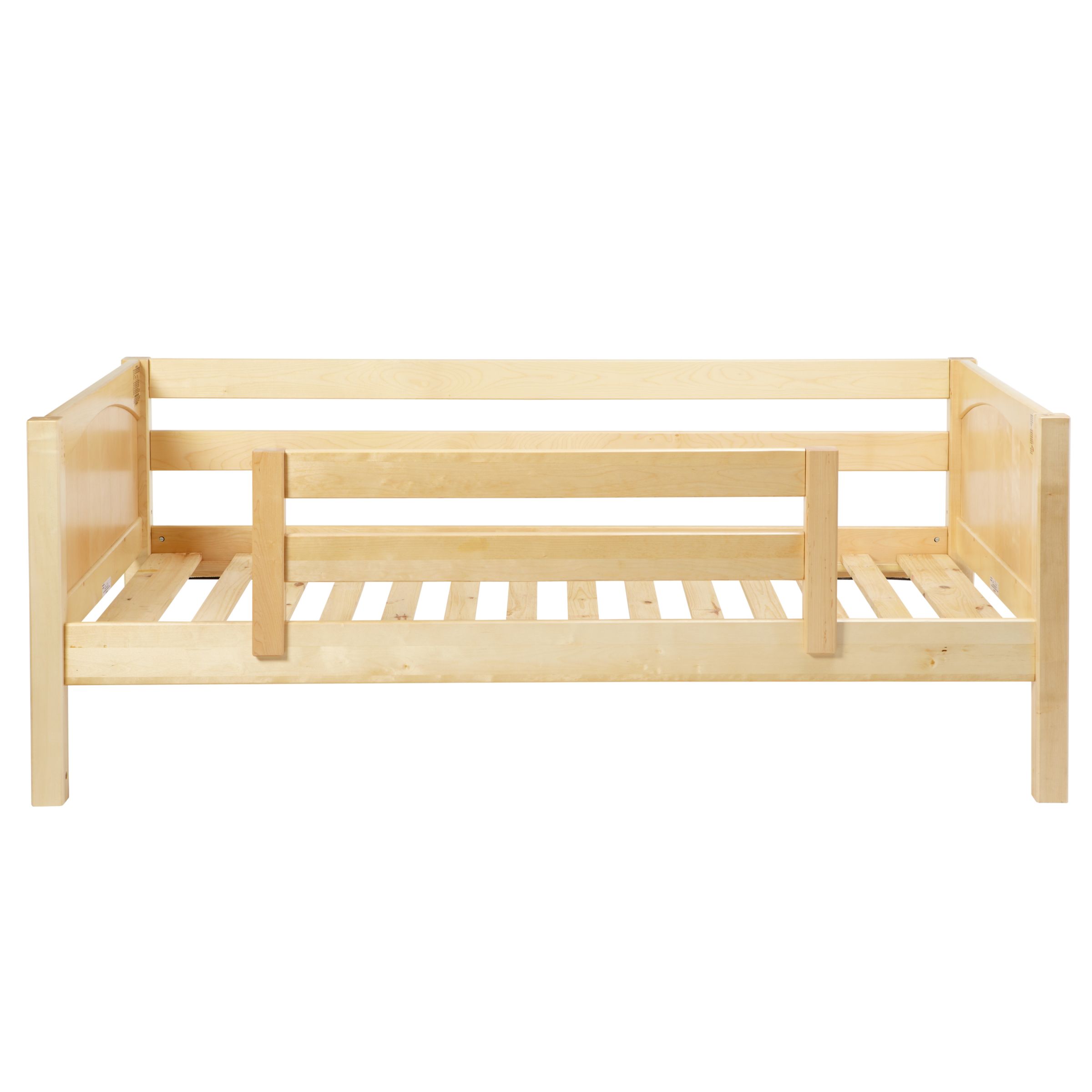 Maxtrix Single Bed with Back and Front Guard Rails, Natural